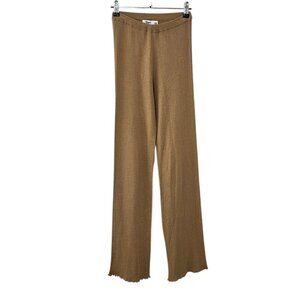 Tiger Mist Womens Lightweight Knit Pull On Lettuce Hem Pants, Wide Leg, Size XS